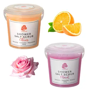 Salt Shower Scrub | Citrus | Floral | Madina | Gentle Exfoliant | Body Glow | Skincare