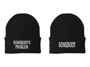 Somebody's Problem Couples Beanies Valentines casual warm
