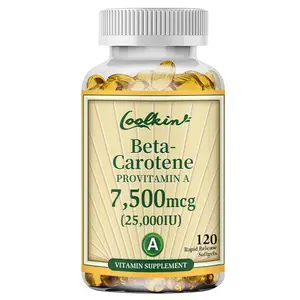 Coolkin Carotene Capsules, 7500MG - Protect Eye Health - Made in the USA - 60/120 Capsules