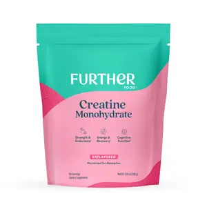 Further Food Premium Creatine Powder | Micronized for 100% Better Absorption | Pure Energy & Muscle Recovery Support | Clean Keto-Friendly Strength Supplement | Unflavored Mixes Instantly