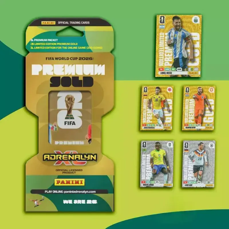 World Cup 2026 Panini Adrenalyn Premium Gold Card | Panini Wc2026 Collection Card Gold Limited Edition