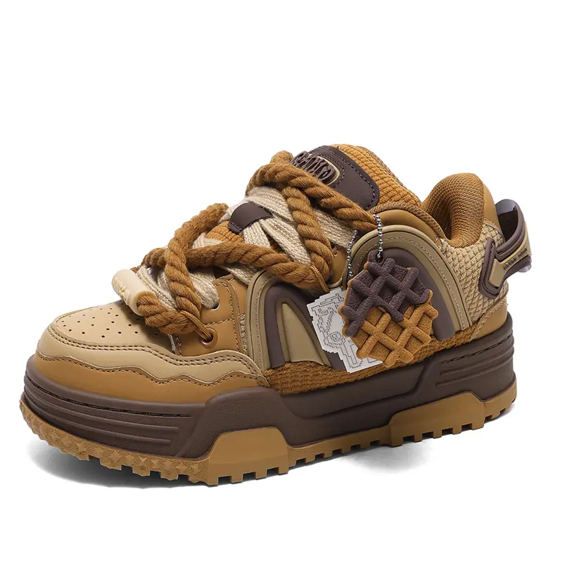 Women's Q-AND Color-Block Casual Sneakers, Couples Back to School Shoes with Height-Increasing Non-Slip Thick Sole, Breathable Warm School-Style Athletic Footwear for Walking