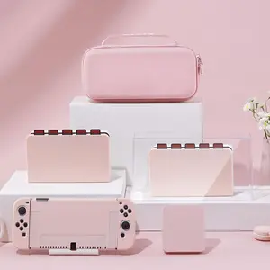 Game Console Accessories, Game Console Protective Case with Storage Bag & Game Card Case & Game Controller Protector & Base Cover, Console Accessories for Switch/Switch OLED/Switch Lite