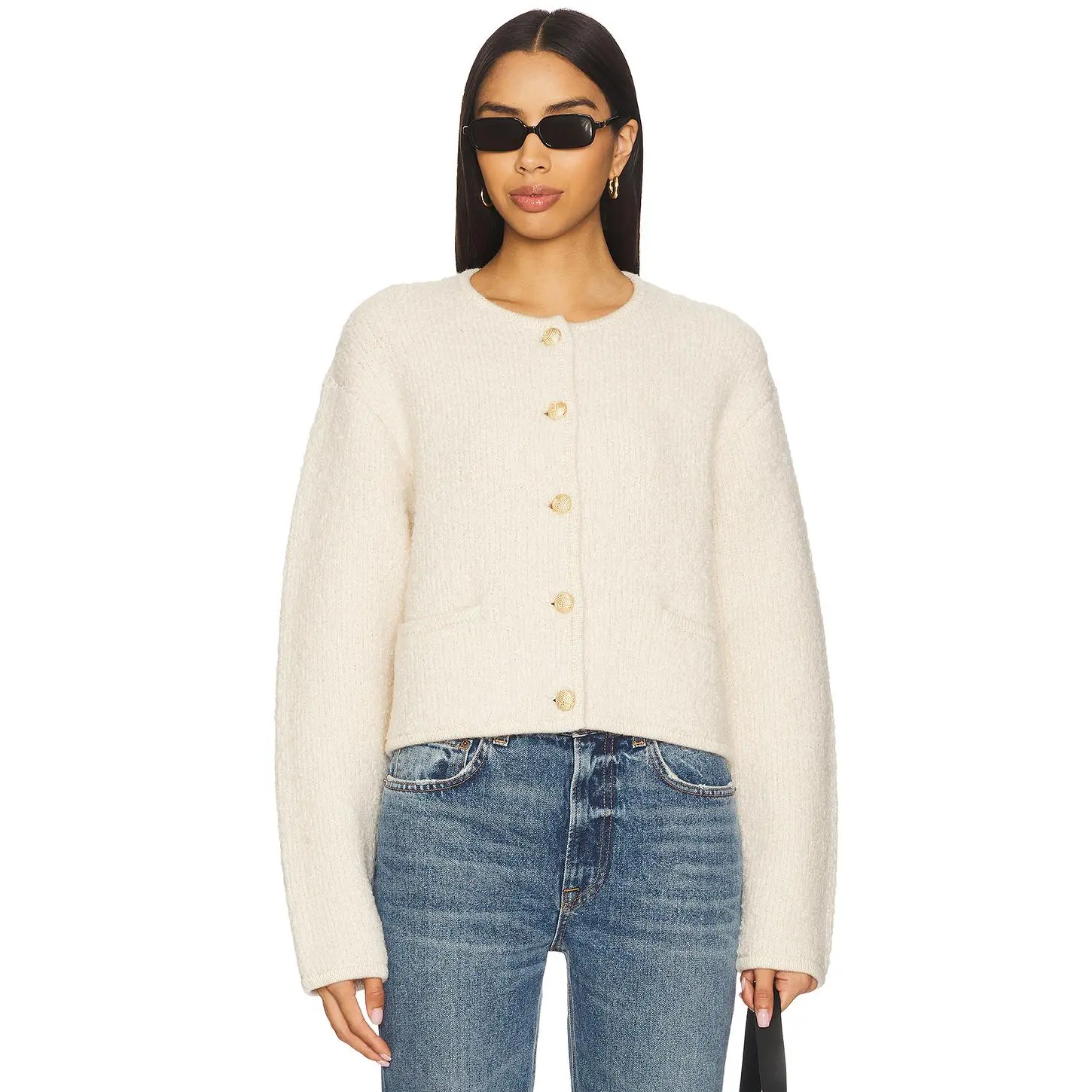 Lovers and Friends Olina Knit Jacket in Cream