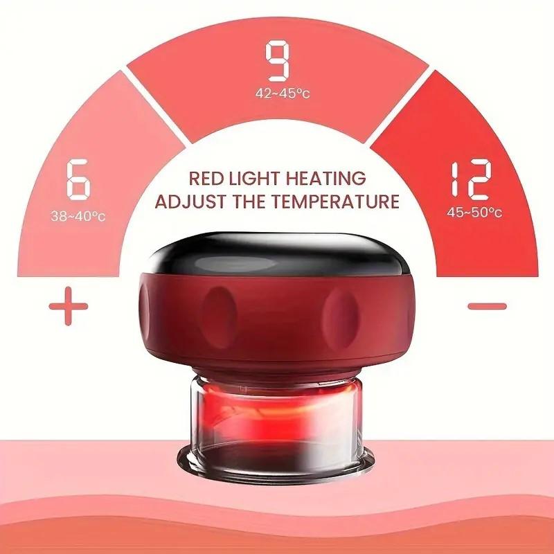 Electric Cupping Set All New Smart Vacuum Machine for Neck Shoulder & Back Massage 12 Modes Black