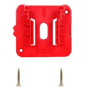 Milwaukee M18 18v Battery Installation Base, Screw Mountable, Compatible with M18 48-11-1815, 48-11-1828, 48-11-1850, 48-11-1860, No Battery Included