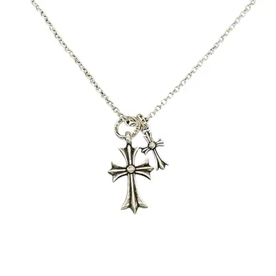 Chrome Hearts Tiny Ch Cross with One Silver Ball Charm - TikTok Shop
