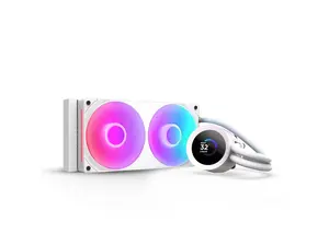 NZXT KRAKEN PLUS RGB 240 MM WHITE AIO LIQUID COOLER WITH 1.54" LCD & RGB CORE SINGLE FRAME FAN