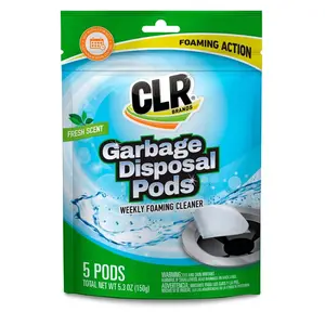 5.3oz Household Garbage Disposal Pods, Biodegradable All-Purpose Cleaner, 5-Count Fresh & Clean Cleaning Pack