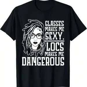 Black Round Neck Cute Cotton Short-Sleeve T-Shirt for Black American Girls - Casual Sports & Outdoor Gym Top with Breathable Fabric for Comfortable Fit