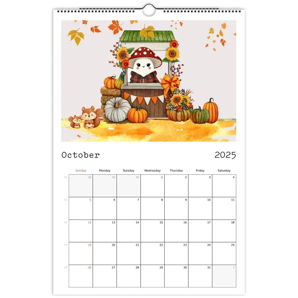 Adventure Calendar for mushroom/animal lovers - Millie the Mushroom Ghost & Friends Calendar
