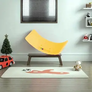 1PC Suitable for fun education type, curved balance board - TPE durable sensory training equipment, pink/yellow optional, youth adult indoor sports skills training board