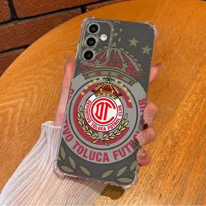 Toluca FC Gifts Mexican football fans like Aesthetic TPU Casing For SAMSUNG GALAXY A 123456 Moto G 30 20 10 52 82 54 64 84 Poer 4G 5G L1732 Four Corners Transparent Soft Silicone TPU Gift Shockproof Full Protection Anti-Drop Phone Cases Shell Cover