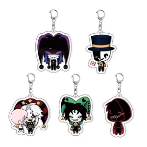 The Freak Circus Pierrot Harlequin Keychain - Cute Characters, Kawaii Bag Charm for Keys, Backpack & Gifts, Collectible Fan Accessory, Aesthetic Game Merch!