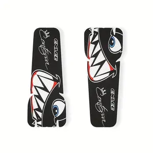 2D Flat Sticker Pack of 4 Bike Handlebar Protector - 3 Meter Anti-Scratch Grip Cover, Black Mountain/Road Bike Riding Sticker Stickers Kit