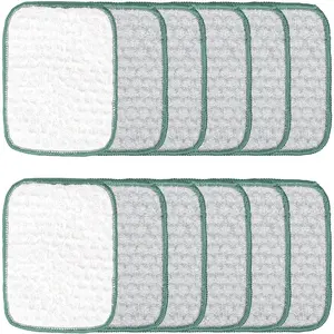 10pcs Yarn-Cotton-Polyester Multi-Pack Non-Scratch Reusable Cleaning Cloths - Double-Layer Scrubbing Pads for Kitchen Sinks, Pots & Pans; Dry/Wet Use for Glass Cleaning
