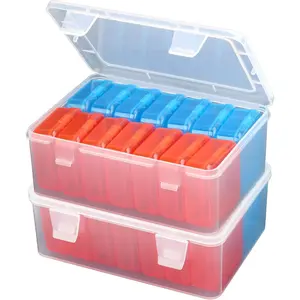 Small Bead Organizers, 15 Pieces Plastic Storage Cases Mini Clear Bead Storage Containers Transparent Boxes with Hinged Lid and Rectangle Clear Craft Supply Case springtok