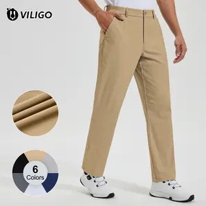 VILIGO Men's Chinos Pants Stretch Golf Dress Business Work Casual Travel Slacks
