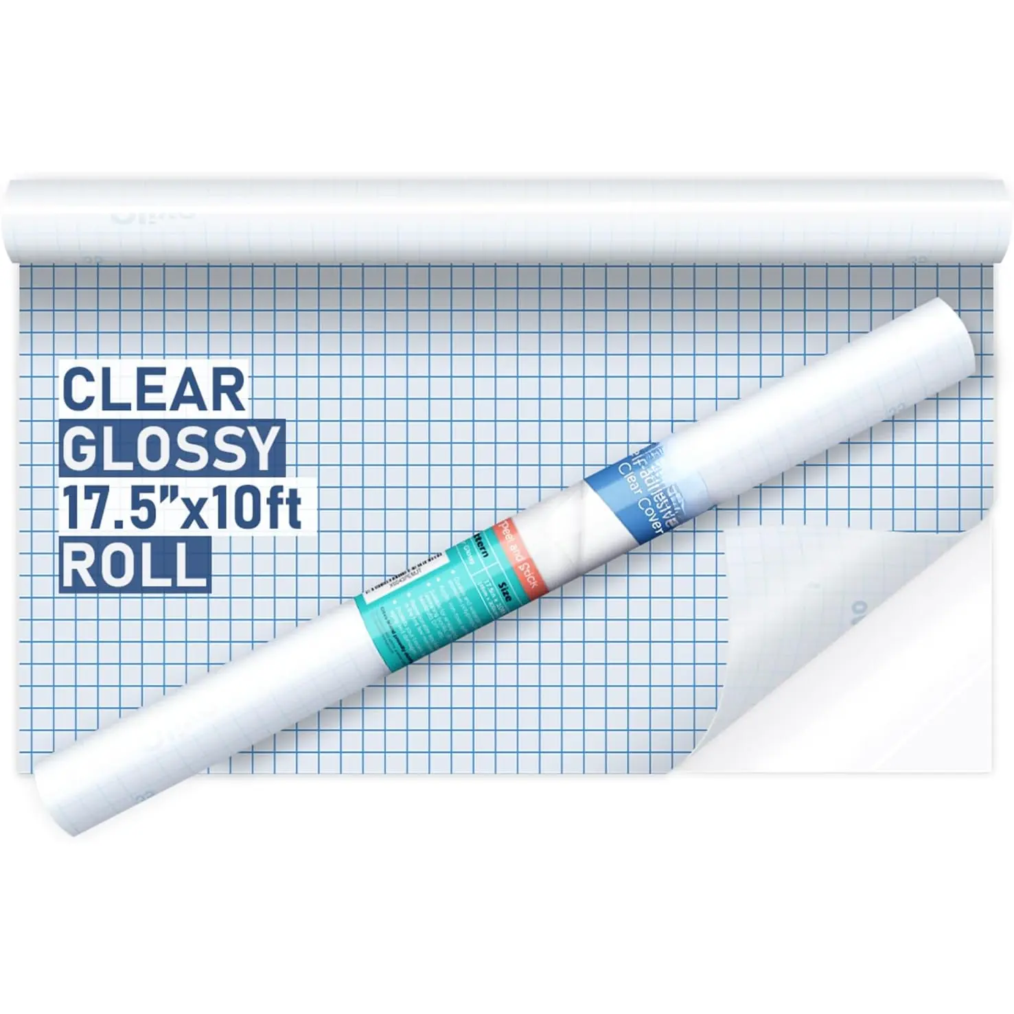Clear Contact Paper Roll for Books Crafts 17.5 in x 10 ft Peel and Stick Adhesive Book Cover Plastic Protector