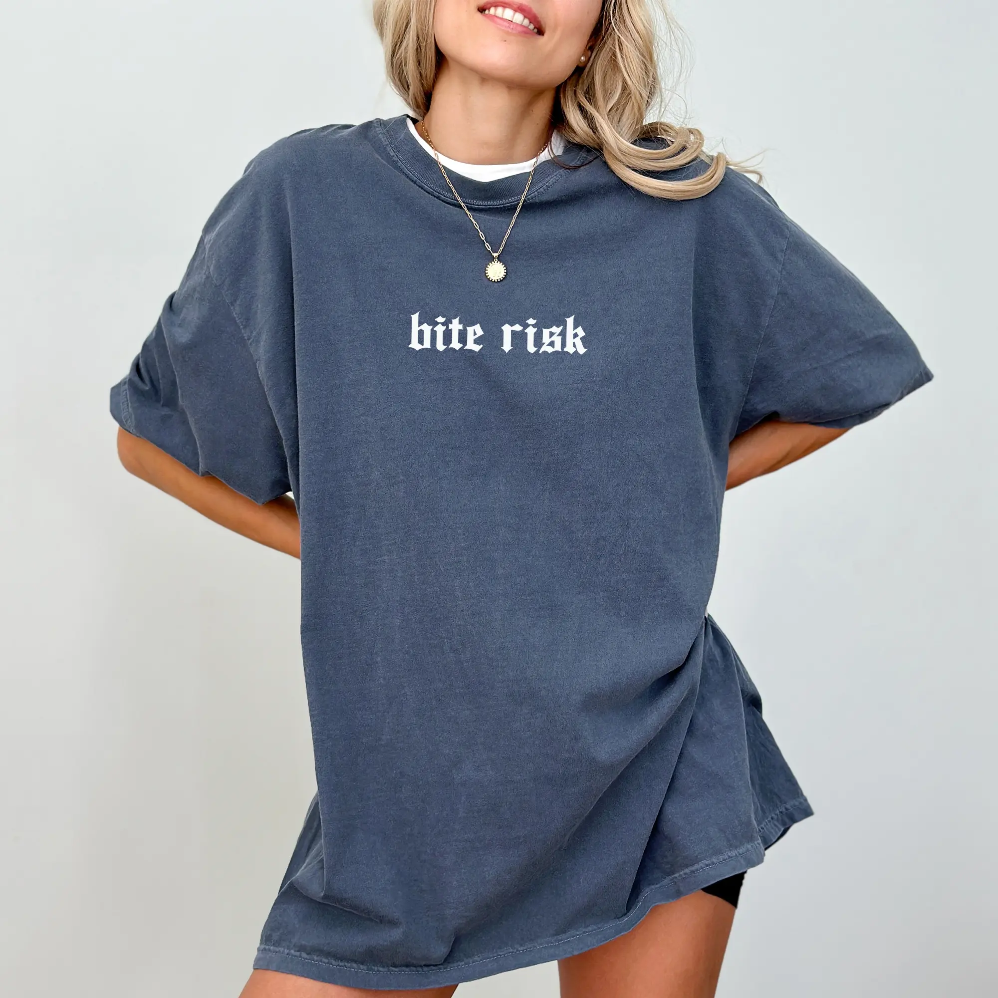 ChicCotton Bite Risk Comfort Colors Shirt, Weirdcore T-shirt, Strangecore Graphic Tee, Funny Sarcastic Quote Clothing, Sarcastic Attitude Outfits