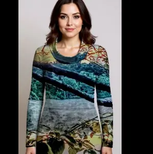 TRANQUIL SUNRISE Mia Tunic in Sweater Nit 30 inches in length Long Sleeve Fitted Casual Tunic for All Seasons