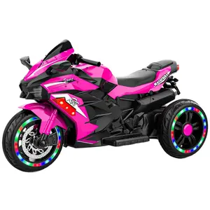 Electric Bike for Kids,Kids Motorcycle Ride On Toy,Electric Motor Bike, Battery-Powered Ride-On Toy,12V Electric Motorcycle for Kids, Three Wheels Battery Powered Ride on Motorbike, Ride on Toy with LED Light 3 Wheels, MP3, Bluetooth, Up To 110lbs