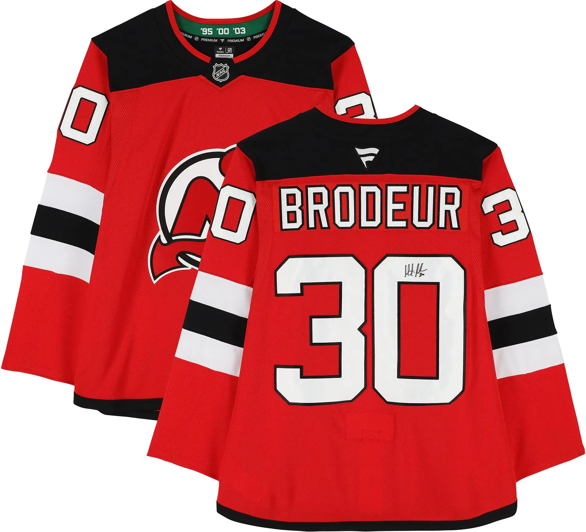 Martin Brodeur New Jersey Devils Autographed Red Fanatics Premium Jersey - Fanatics Authentic Certified