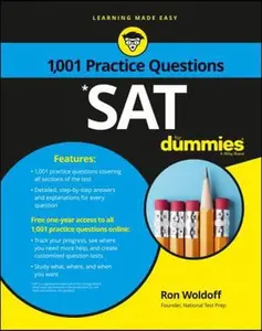 USED-SAT: 1,001 Practice Questions for Dummies by Woldoff, Ron (Paperback)