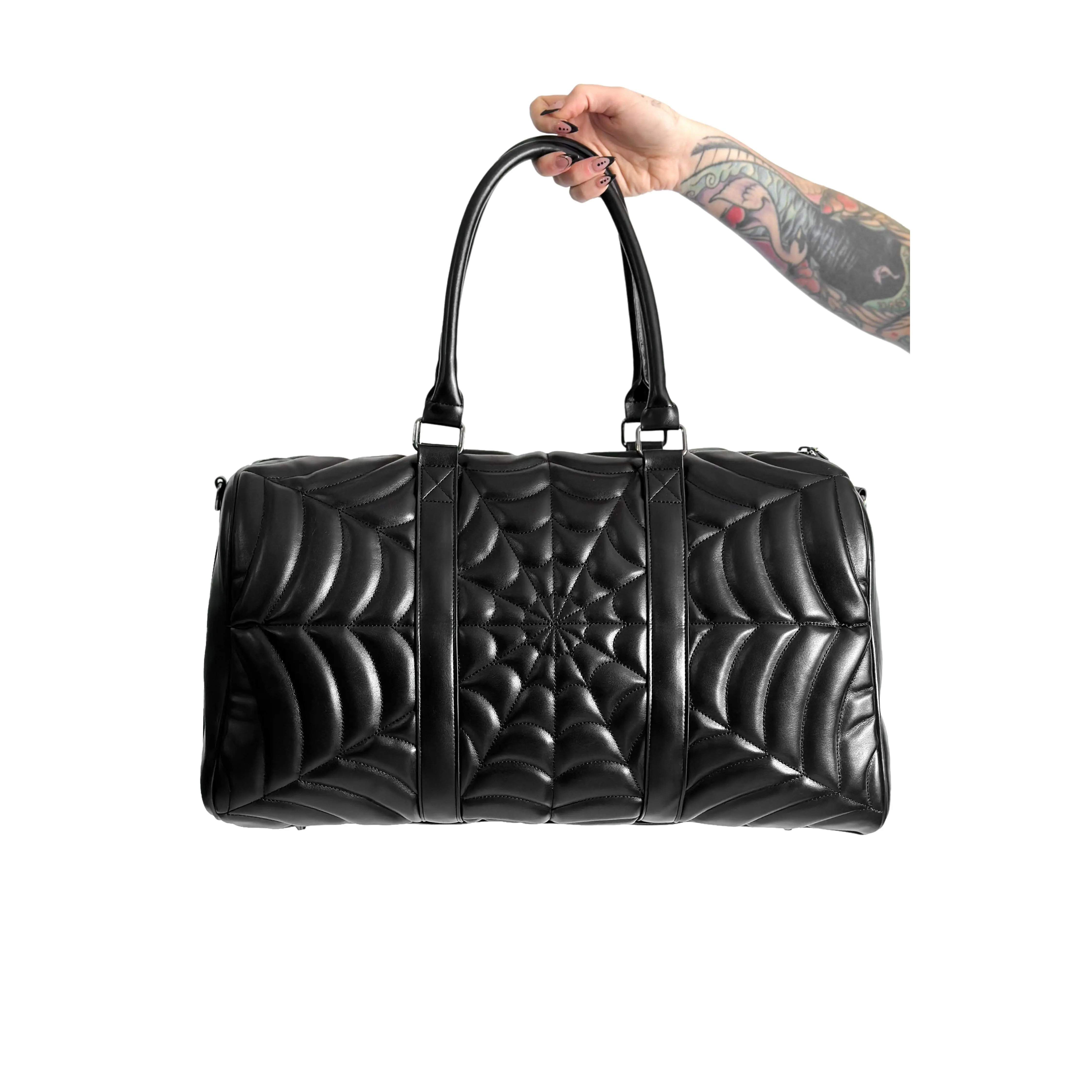 Siper Web Men's Portable Weekender Travel Tote Bag - Black, Portable Travel Bag