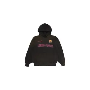 Travis Scott x Nike x FC Barcelona Spray Logo Hoodie Black (men) by StockX