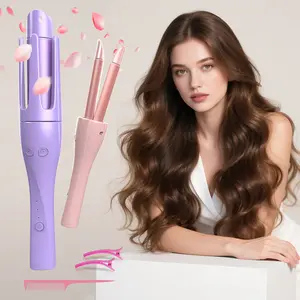 Fully automatic curling iron, lazy curling tool, electric rotary curler, large curls, gentle on hair, 32mm comfortable curler, rotating barrel curler, perfect for Christmas/birthday gifts