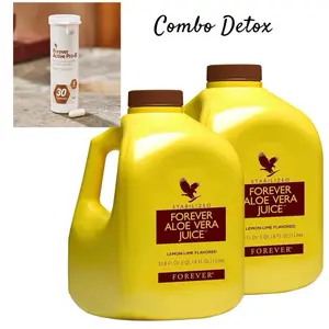 Forever Living Detox Combo - Aloe Vera Juice & Active Pro-B - Colon Cleanser - 100% Natural - 33.8 Fl Oz - For Digestion & Immunity Support - Facial Healthcare Supplement Vitamin Dietary Lemon