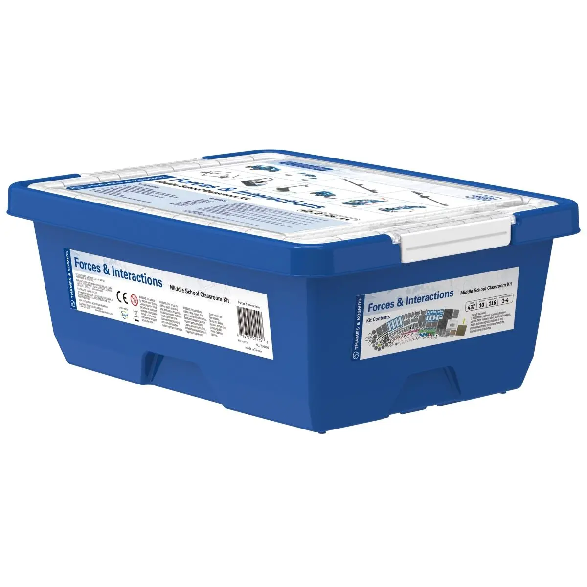 Thames & Kosmos Science Experiment Kit, Forces & Interactions Middle School Physics Classroom Tool with 437-Piece Durable Building System, Plastic Parts, Stackable Bin, Easy Cleanup