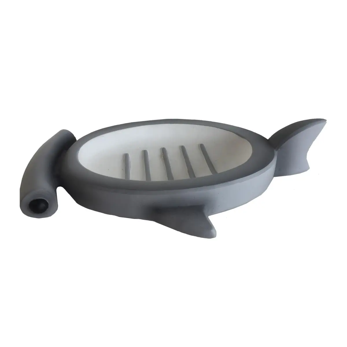 212 MAIN Polyresin Hammerhead Fish & Sharks Soap Dish - Bathroom Decor Organizer Home Goods Accessory, Free-Standing Wall-Mountable Multi-Purpose Trinket Holder, Easy-Clean Soap Bar Holder Shower Supply, Shower Soap Dish