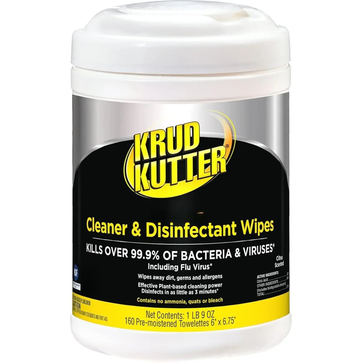 One Step Cleaner & Disinfectant Wipes – 160 Wipes for Fast & Easy Cleaning