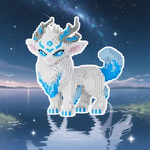 9500pcs Animal Horse 3D Animal Shape Puzzle Building Block Creative Decoration, Birthday Halloween Valentine Christmas Holiday Gift, DIY Craft Home Decor