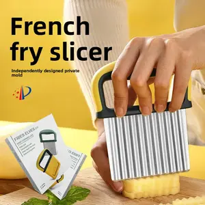 Stainless Steel French Fry Cutter, Cross-Border Vegetable Cutting Wonder, Wavy Knife, Kitchen Dicing Tool, Ripple Knife, Wolf Tooth Dicing Potato Knife