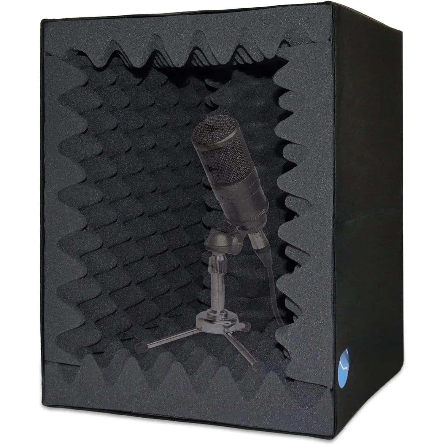 Portable Vocal Booth Box - Large Folding Microphone Isolation Shield with Thick Dense Felt Acoustic Material, USB Audio Accessory for Desk & Boom Arm Stand Use in Apartments, Trusted Strengthened Mount for Recorder Pen & Instrumental Recording Equipment,