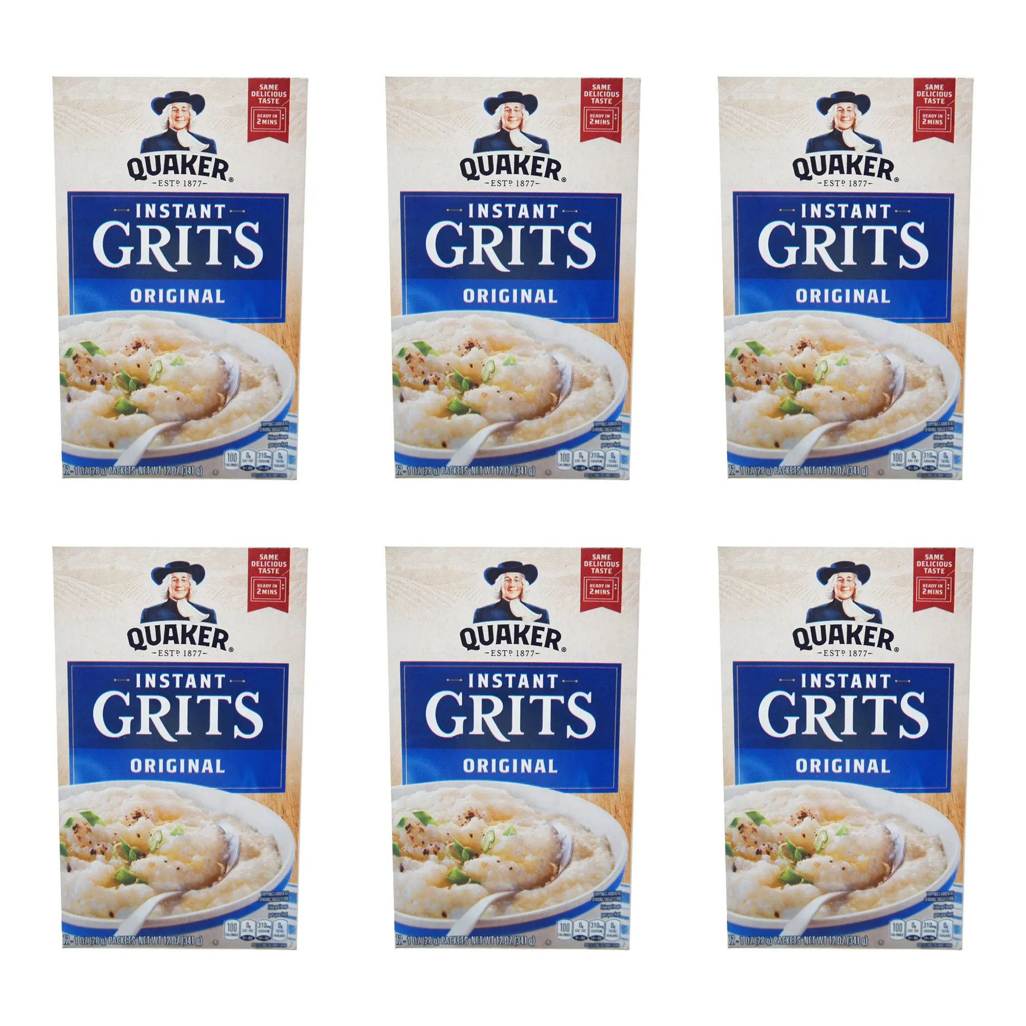 “Quaker Instant Grits Original – Quick & Creamy Breakfast, 12 oz”