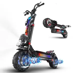 JL86 PRO 10000W All-Terrain Electric Scooter for Adults with 60V 40Ah Battery for 55MPH & 75+Miles Range. E Scooter with Detachable Motor and 13" Fat Tires.