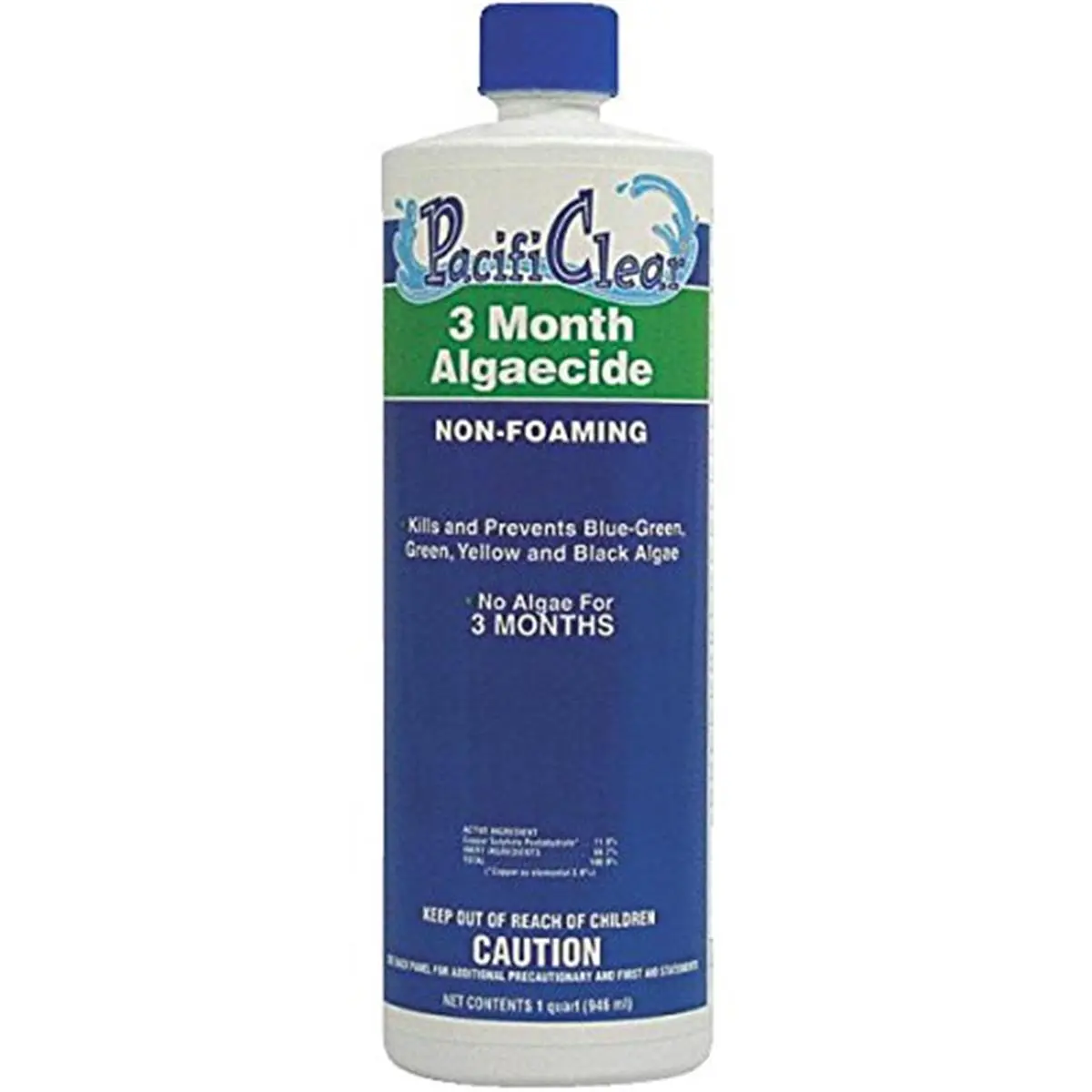 212 MAIN 3-Month Copper-Based Liquid Algaecide, Pool Chemicals for Pool Protection, Kills Existing Algae, Stops Spring Algae Bloom, Non-Staining for Winterizing, 1 Qt (32 oz)