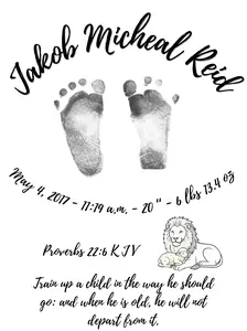 Vellum Baby Birth Keepsake