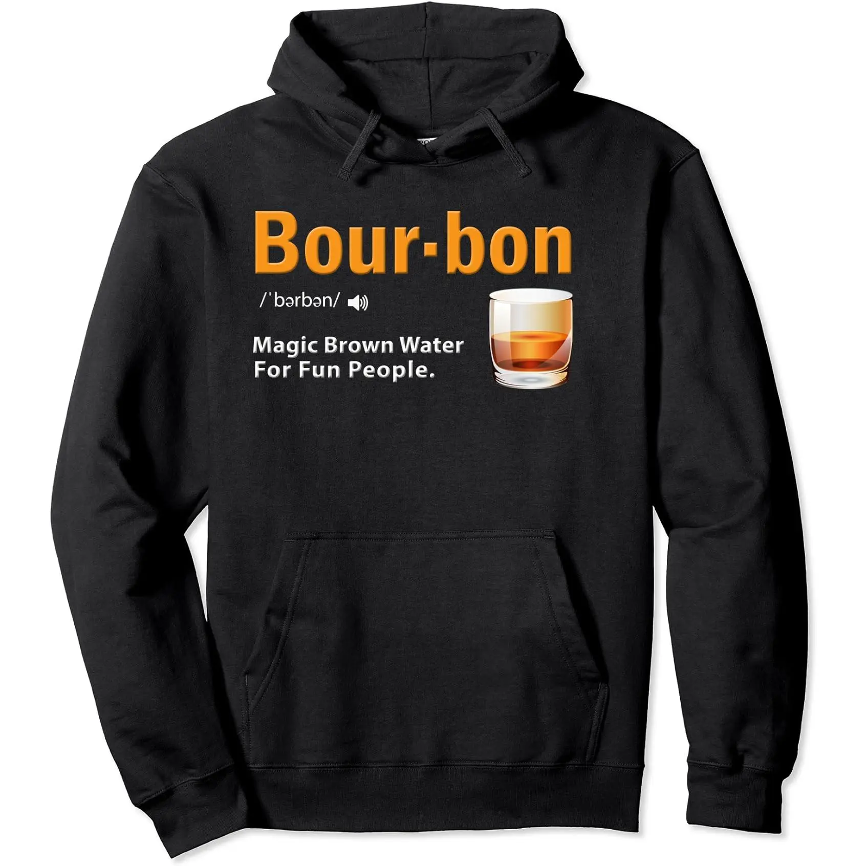 Whiskey Bourbon Definition Magic Brown Water Gift Unisex Hooded Sweatshirt