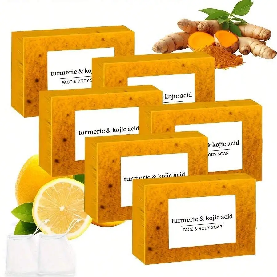 Lemon Turmeric Cookie Soap, Natural Handmade Soap, Facial And Body Turmeric Soap, Smooth Skin Turmeric Soap, Men's And Women's Deep Cleansing Soap