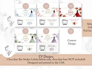 Custom Chocolate Bar labels for 1.55oz Bar