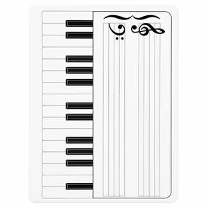 Erasable Double-Sided 5-Line Staff Whiteboard with Piano Keyboard, Essential Music Education Teaching Tool for Piano Teachers & Music Theory Intro Students Imaginative Kids Interactive