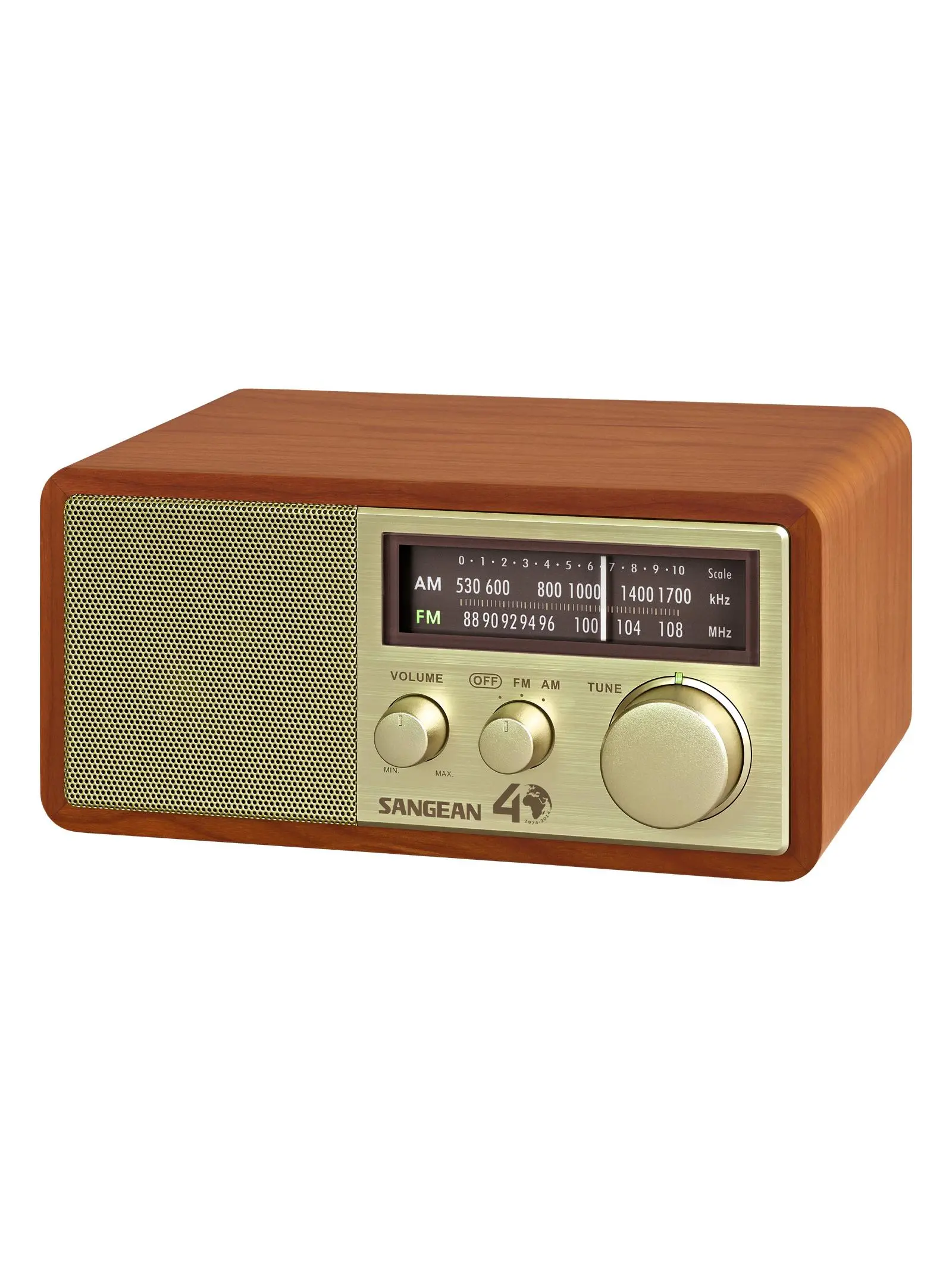 Sangean America WR-11 40-Years Anniversary Special Edition Wood Radio & Cassette Player, Analog AM-FM Tuning, Dynamic Bass, Rec Out Feature, Audio Device with LED Display