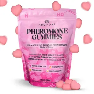 ProYoni Pheromone Boost Edible Gummies, Naturally Enhances Internal Pheromone Production, Delicious Mixed Berry Flavor Chewable Supplement for Women, 60-Count Dietary Vitamin