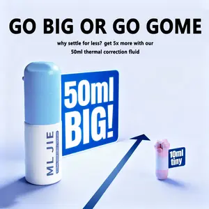 ML JIE Liquid Paper Correction Fluid 2-Pack 50ml per Bottle Thermal Data Protection Anti-Leakage Security Stamp for Personal Info Blackout Quick Dry Portable Helper