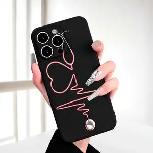 Stethoscope & Heartbeat Line Design Phone Case New Hot Shock - Proof Anti - Fingerprint Full - Coverage Protection Soft Case Compatible with iPhone 17/12/13/14/15/16/16E/16Pro/Plus/16Promax/X/Xs Max/Xr/Mini
